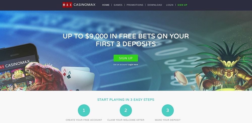 Casino Max Homepage Bonus